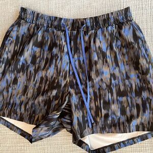 Men's Blue Patterned Shorts